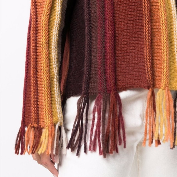 NWT Golden Goose Color Blocked Frayed Jumper Sweater Mixed Alpaca Wool - Picture 14 of 16